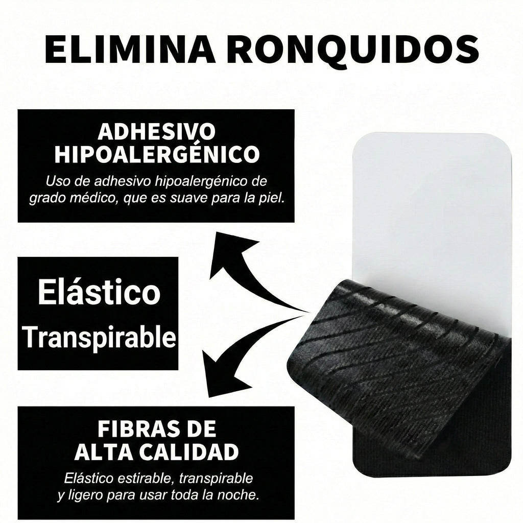 RespiCalma™ - Cinta Bucal Suave para Respiración Nasal Nocturna y Sueño Profundo