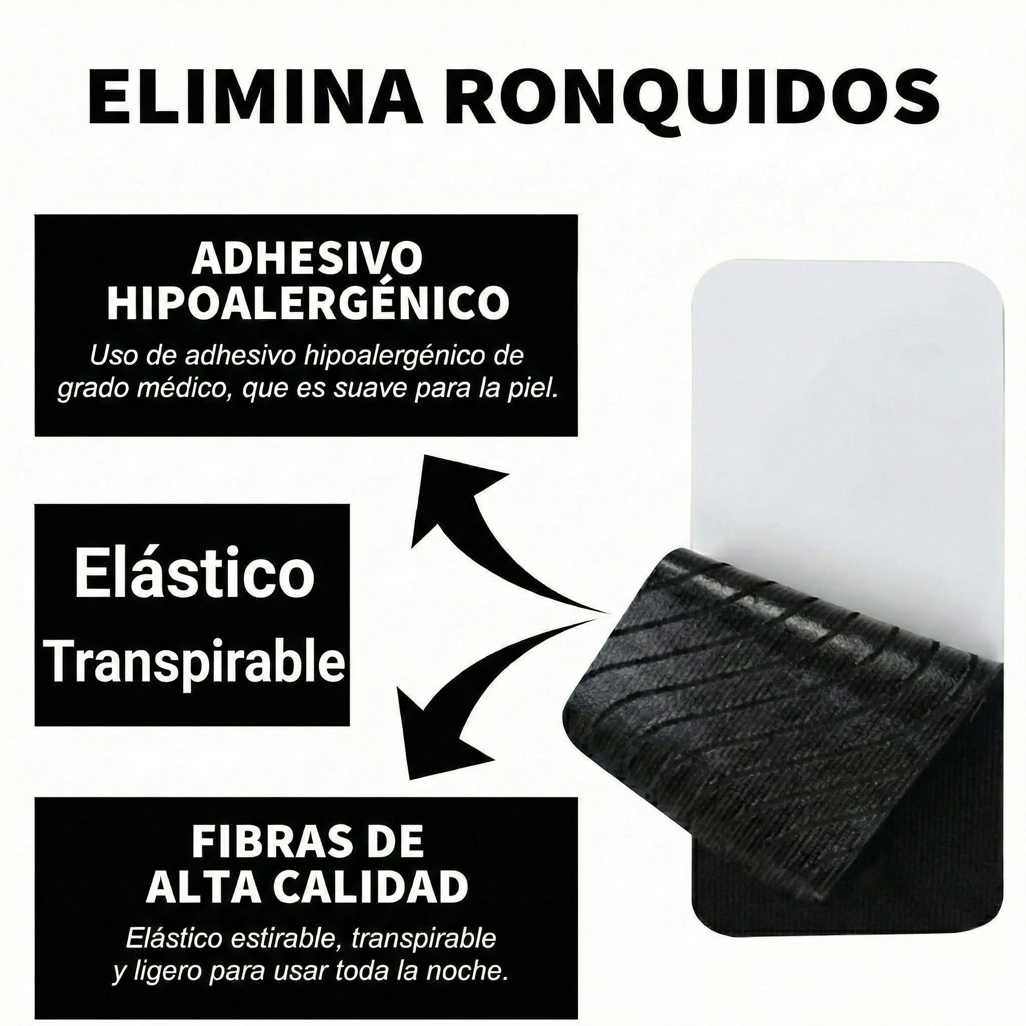 RespiCalma™ - Cinta Bucal Suave para Respiración Nasal Nocturna y Sueño Profundo
